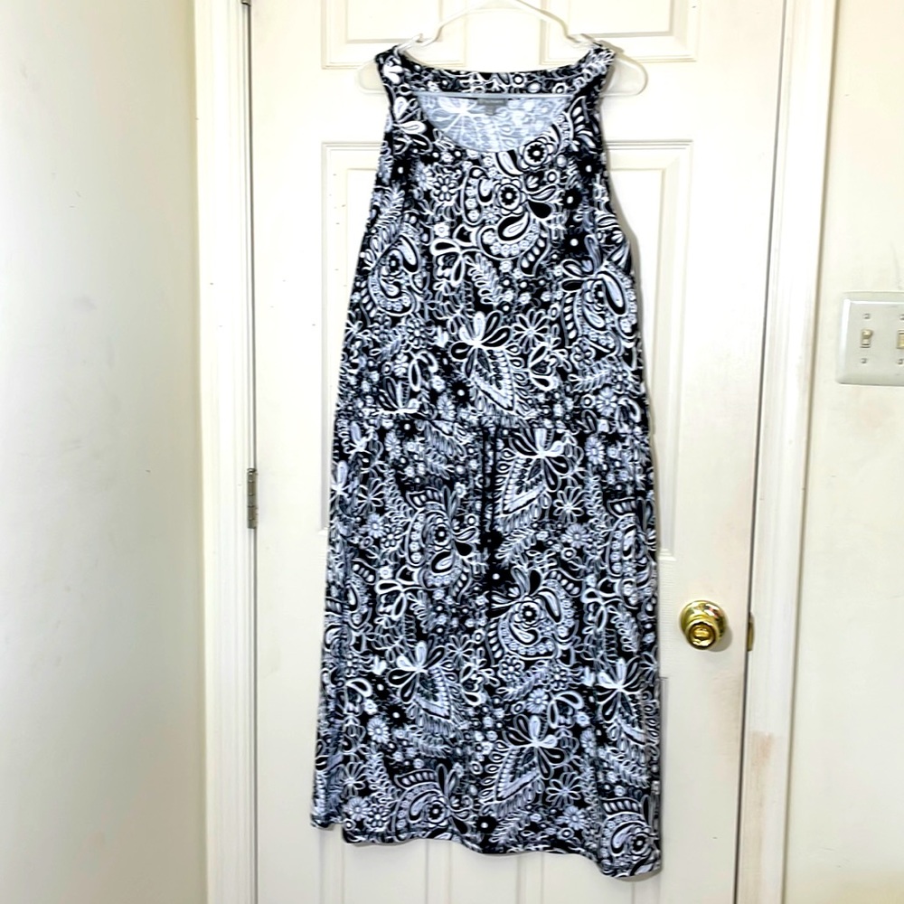 Talbots Drawstring Adjustable Waist Dress Size XL